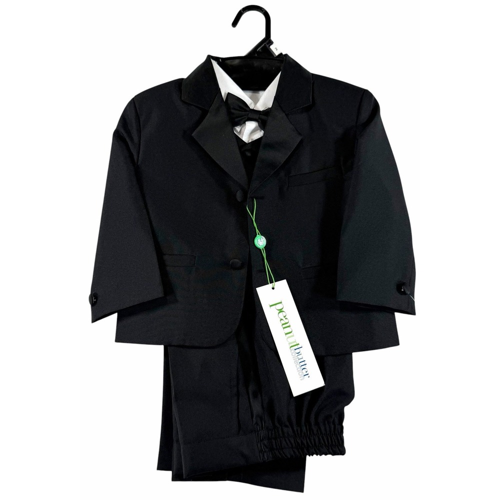 Toddler Tuxedo Suit Set Peanut Butter Collection 3-Piece Black NWT Size 2T
